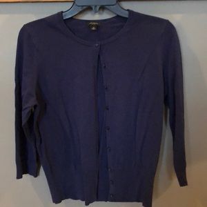 Navy cardigan sweater